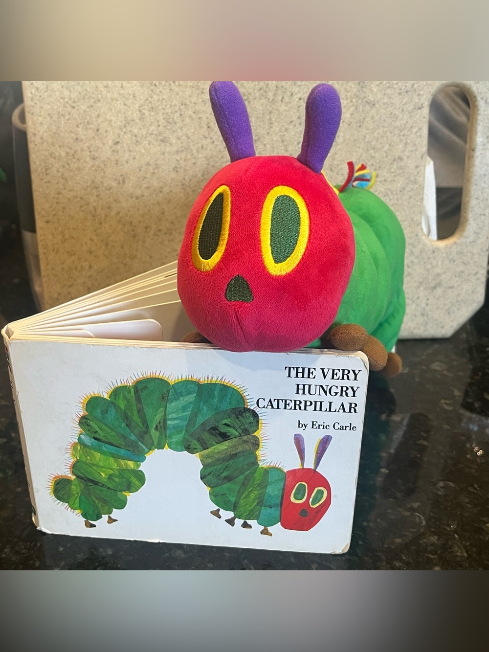 The Very Hungry Caterpillar Plush Toy - Red & Green And Mini book